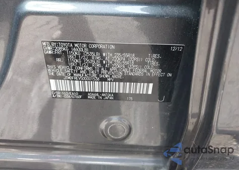 2013 Toyota Rav4 Limited z USA, uszkodzony, nr VIN JTMDFREV5DD001538